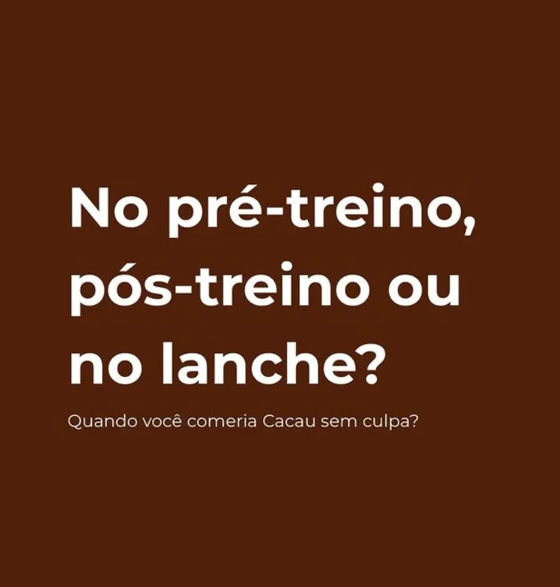 Linha de produtos Cacau sem Culpa